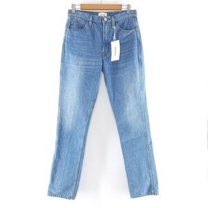 Frame True Straight Riverwalk Solid Blue Cotton Jeans Womens Size 25